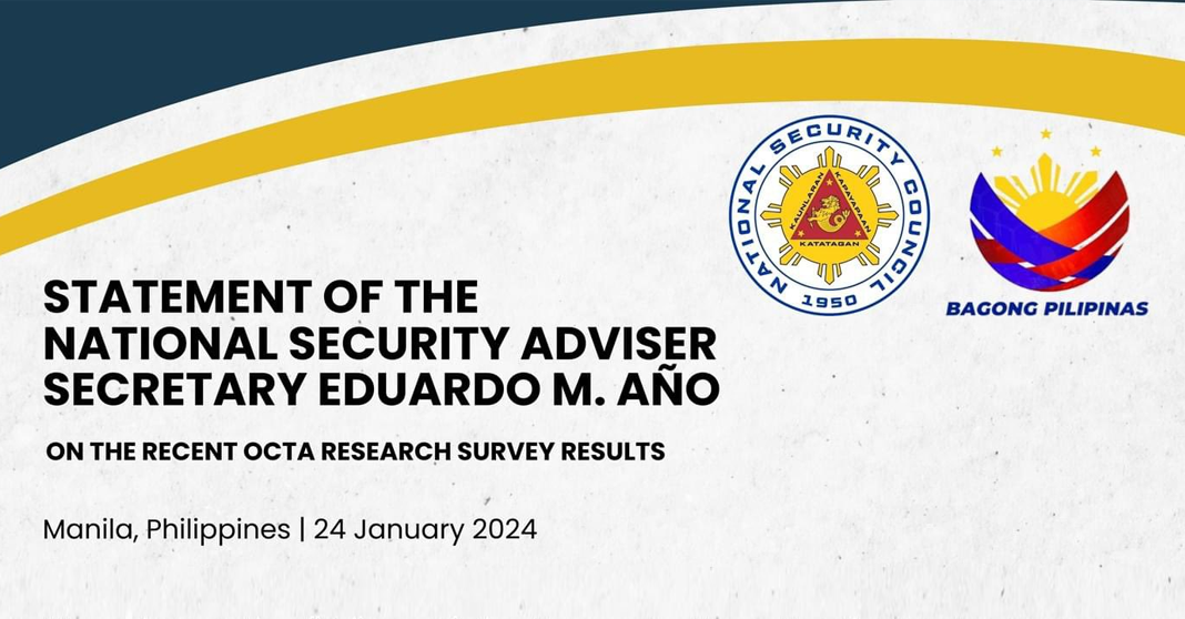 National Security Adviser Eduardo Año Responds to Recent OCTA Research Survey Results