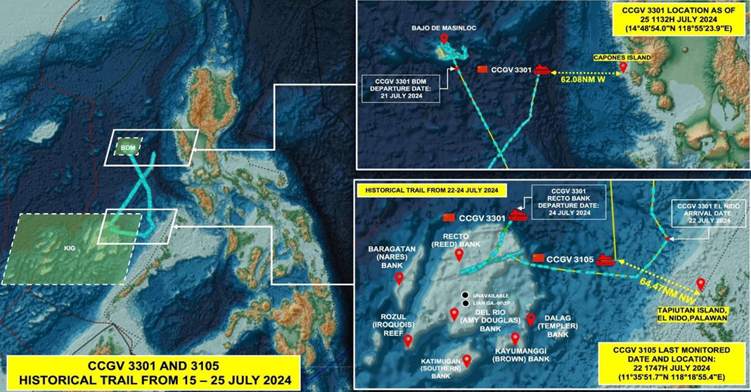 Philippine Coast Guard Tracks Movements of Chinese Coast Guard Vessels Using Advanced Detection Technology