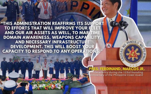 President Marcos Honors Philippine Coast Guard’s 123 Years of Service and Commitment to Maritime Security