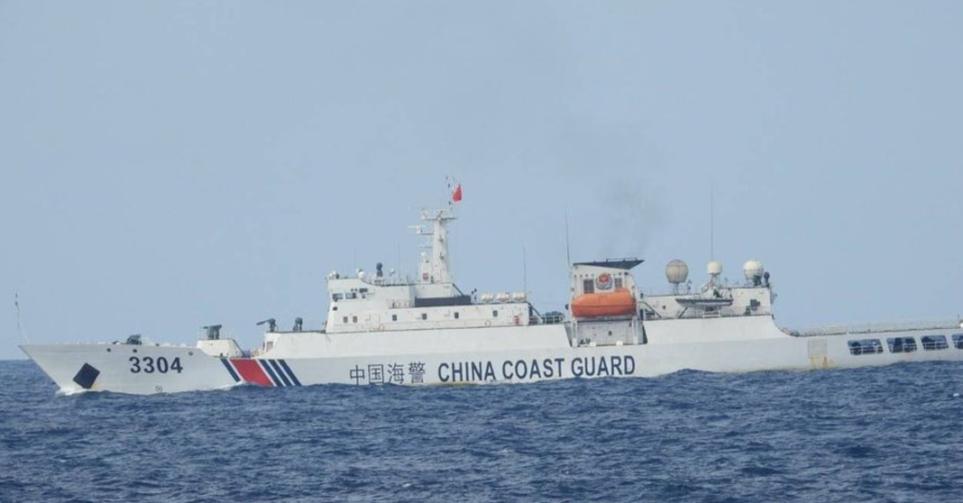 BRP Teresa Magbanua Forces CCG Vessel Away from Zambales