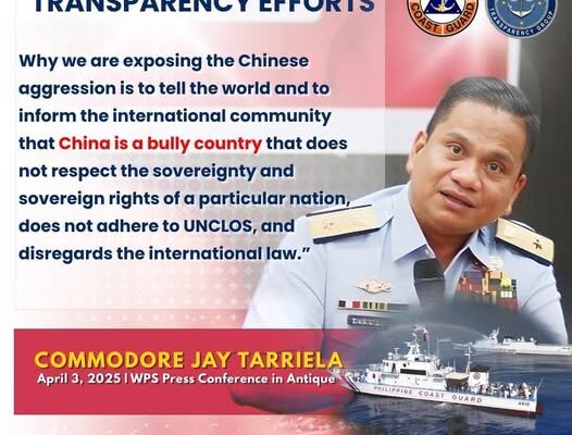 Commodore Jay Tarriela Highlights the Objective of Transparency Efforts in the West Philippine Sea