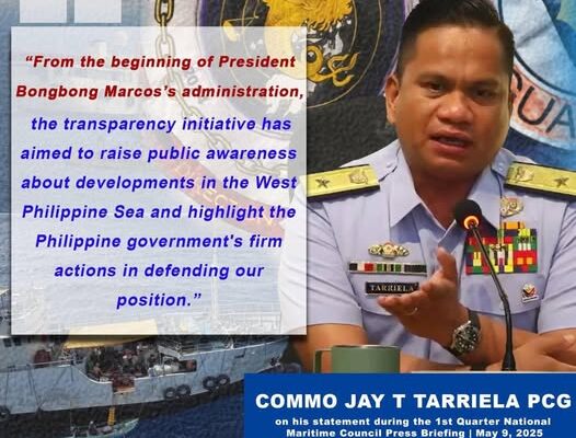 Commodore Tarriela Highlights Transparency Efforts on West Philippine Sea at 1st Quarter National Maritime Council Press Briefing