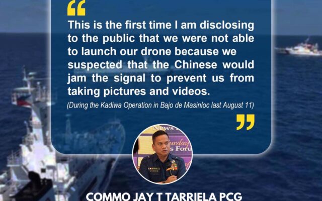 PCG Discloses Suspected Chinese Signal Interference Preventing Launch Of Drones In The WPS