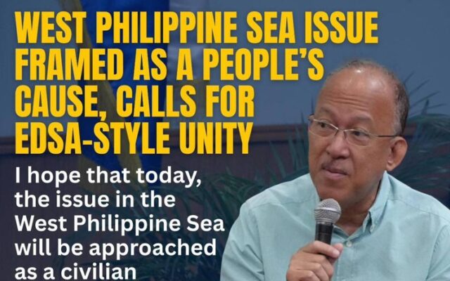 West Philippine Sea Issue Framed as a People’s Cause, Calls for EDSA-Style Unity