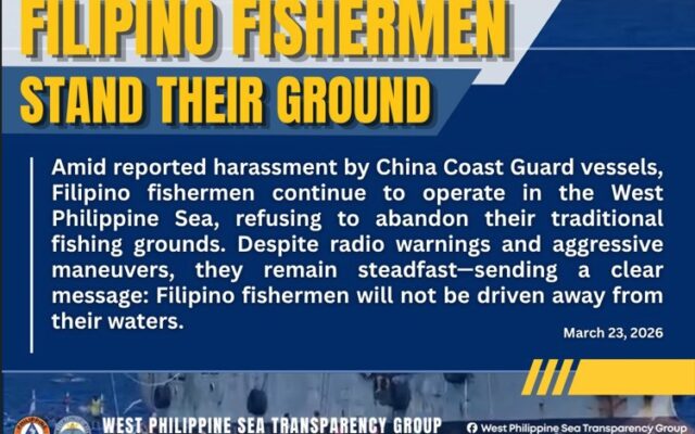 Filipino Fishermen Hold Ground Amid Chinese Coast Guard Harassment in the West Philippine Sea
