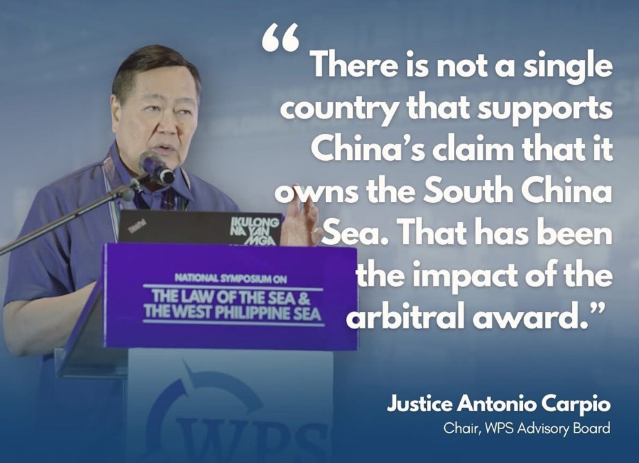 Thank you, Justice Antonio Carpio, for your continued passion and unwavering commitment in pushing for the West Philippine Sea rights of the Philippines and countering the fake narrative of the People’s Republic of China!