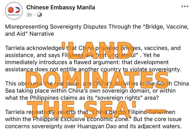 Five posts in a single day from the Chinese Embassy? That alone tells the world who is truly rattled by facts, transparency, and international law.