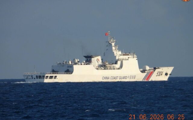 PCG Challenges China Coast Guard Vessel Loitering Off the Coast of Luzon