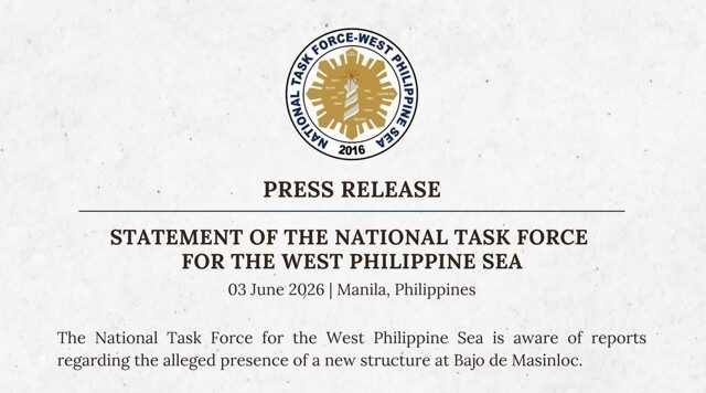 Statement of the National Task Force for the West Philippine Sea 03 June 2026 | Manila, Philippines