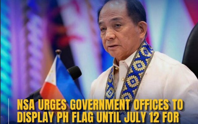 NSA Urges Government Offices to Display PH Flag Until July 12 for 10th Arbitral Award Anniversary