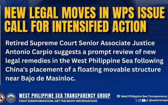New Legal Moves in WPS Issue Call for Intensified Action