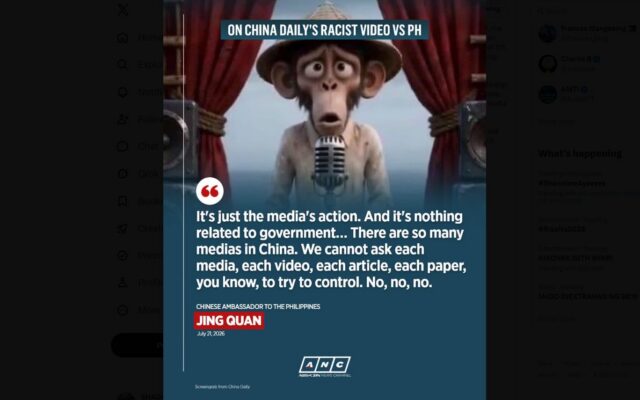 Ambassador Jing Quan expects us to believe that the Chinese government bears no responsibility for a racist video published by China Daily.