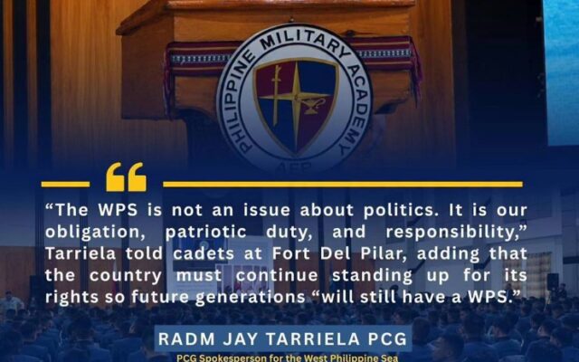 “WPS Is Not an Issue About Politics”: RADM Tarriela Urges PMA Cadets to Defend It for Future Generations