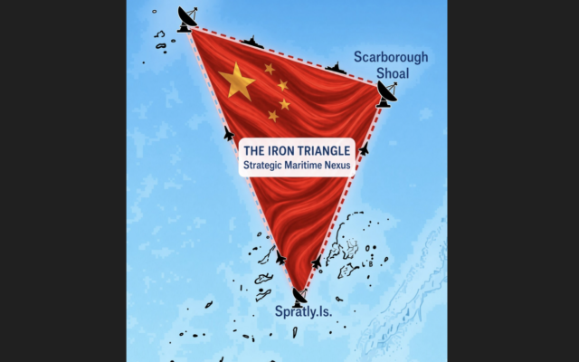 Bajo de Masinloc is the last unfinished vertex of China’s “iron triangle.” The Paracels were seized in 1974. Seven reefs in the Spratlys have been dredged into military-armed island fortresses. Only Scarborough remains!