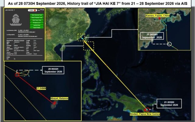 PCG challenges AIS-spoofing Chinese research vessel loitering off Batanes; no response to radio challenges