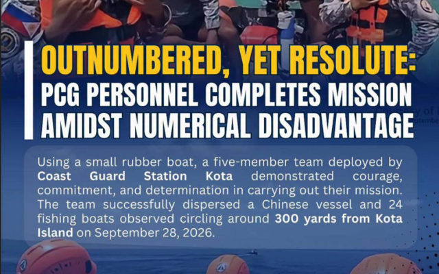 Outnumbered Yet Resolute: PCG Personnel Completes Mission Amidst Numerical Disadvantage