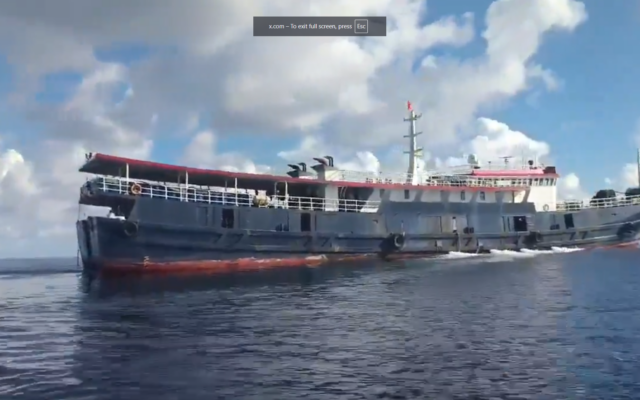 PCG Leads Joint Operation to Repel Chinese Maritime Militia Vessel and 22 Sampans from Territorial Sea of Kota Island